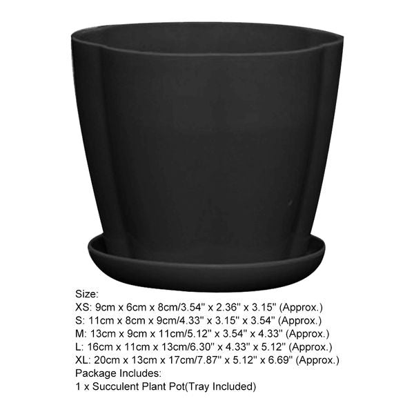 XS-XL Plastic Flower Pot Planters Bright Color Bonsai Succulent Plant Pot Flower Pot Container Garden Flower Plant Flowerpot