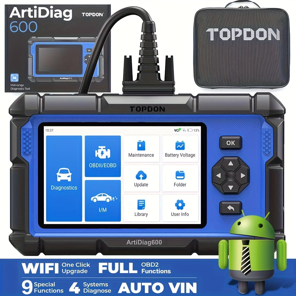 TEMU Topdon Ad600 Scanner Code Reader, Of Ad600s, Diagnostics Scanner For Abs-srs-at-engine, 9 Reset Services, Oil-brake-bms-sas-dpf-tpms-ets