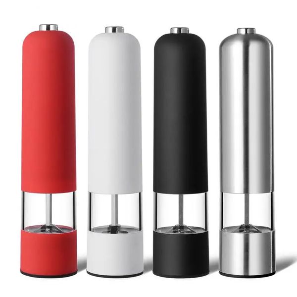 Moor de pimenta operado por bateria Leeseph OneButton Electric Sea Salt Mills Kitchen Tools Gadgets 250108