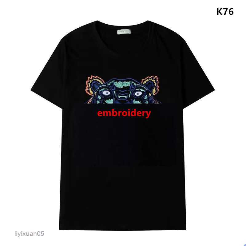 Women&#039;s Men Women Designer Shirt Summer Kenzo Style Tshirts Embroidery with Letters Printing Loose Tees Trend Short Sleeve Casual Shirts Tops A