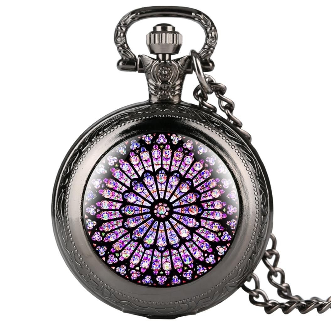 The Notre Dame De Paris Cathedral Display Watches Antique Quartz Pocket Watch Necklace Chain Clock Souvenir Gifts for Men Women6673121