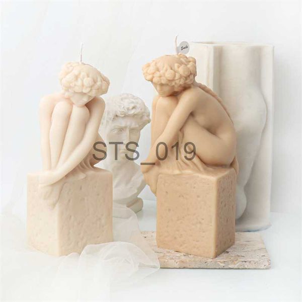 Other Health Beauty Items European Style Retro Female Statue Candle Silicone Mold 3D Art Abstract Naked Human Body Plaster Candle Making Mou