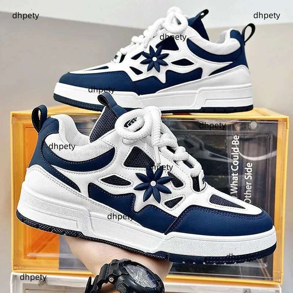 Top Men Casual Fashion Designer Black Outdoor Sport Skateboarding Shoes Male White Trainers Plate-Forme Sneakers