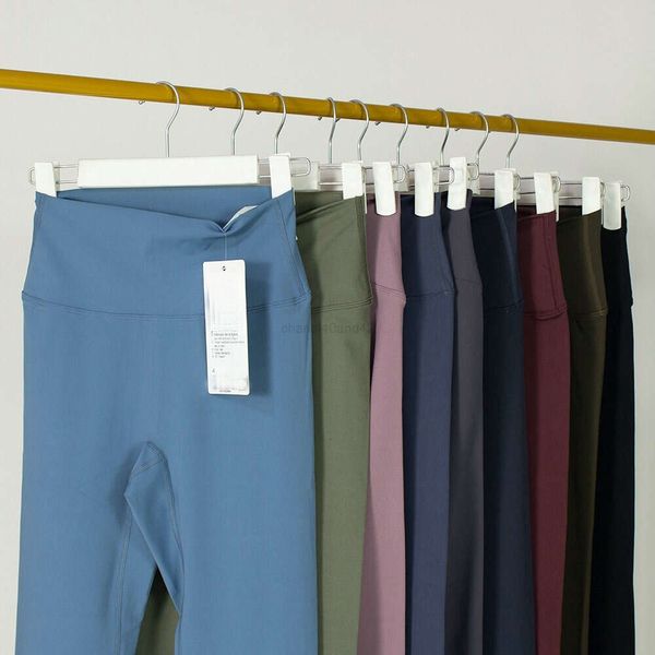 Without T Line Align Sport Leggings With High Waist Naked Feeling Yoga Pants Women Quick Dry Breathable Workout Tights Fitness Running Cycli