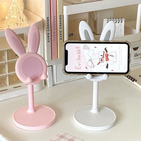Rabbit Shape Mobile Holder Metal Desktop Lazy Selfie Live Support Shelf For Phone Pad Tablet Laptop Stand