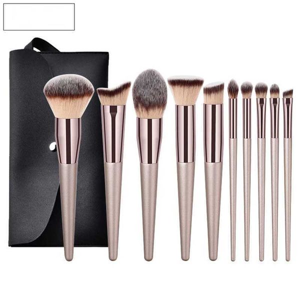 10pcs High Quality Professional Makeup Brushes Set Eyeshadow Brown Foundation Powder CosmeticXJ241113