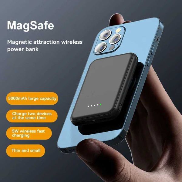 30000mAh Mini Magnetic Wireless Power Bank Fast Charge Auto-wake For Powerbank Thin Portable WaterproofXJ241218