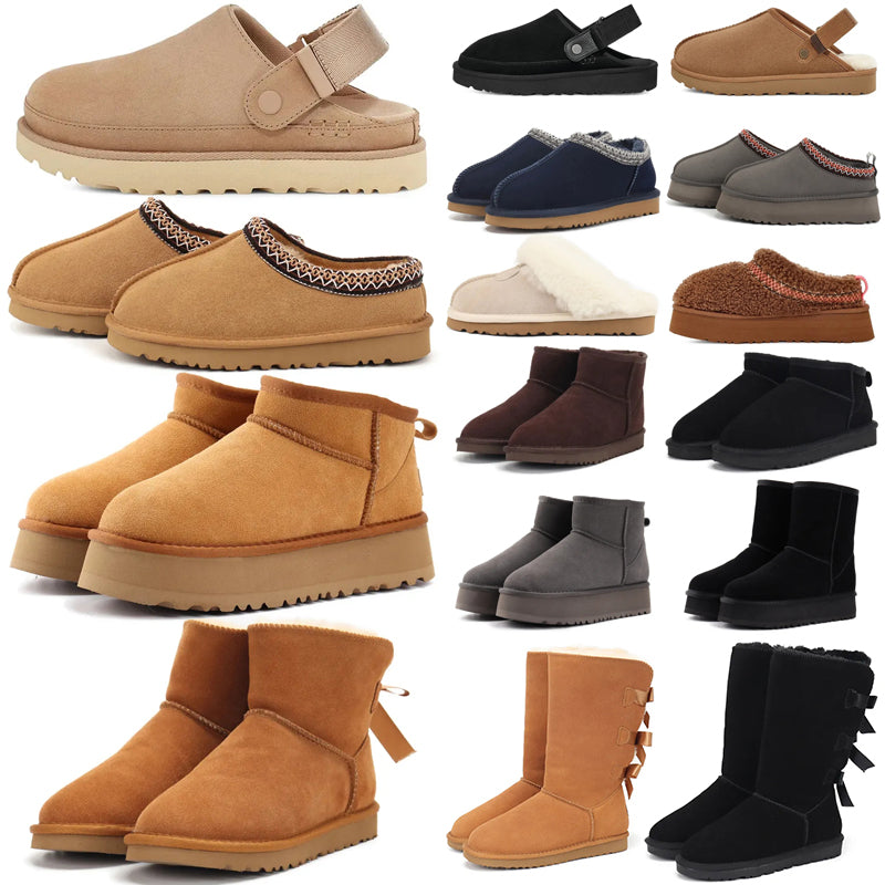 Free Shipping tazz slippers tasman australia designer boots womens platform slides sandals winter snow warm shoes classic mini ankle black pink Bowt