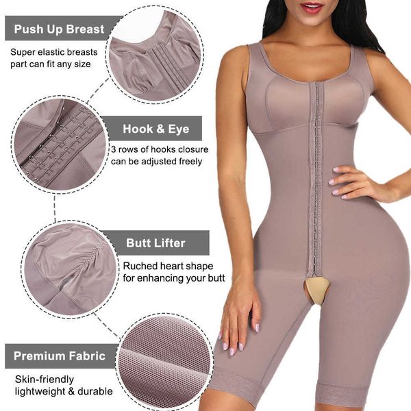 Waist Tummy Shaper TikTok Bodysuit Full body One piece Open Crotch Stomach Hip Lift Shaping Enhanced Edition