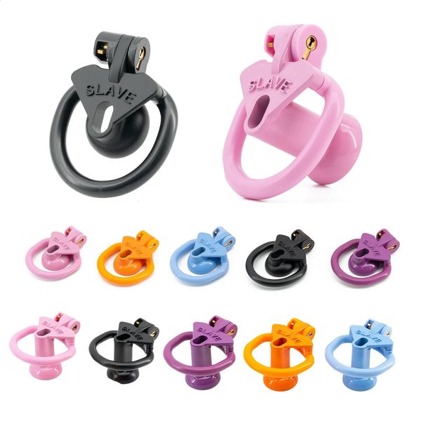 Design Pink Plastic Negative Male Chastity Lock Device Short-Long Slave Cock Bondage Cage Penis Ring for Men 250117