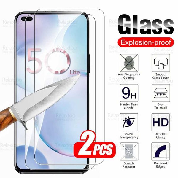 Cell Phone Screen Protectors 2pcs Tempered Glass For Honor 50 Lite Glass Honor50 Light Xonor Honer 50Lite Screen Protector Phone Armor Cover