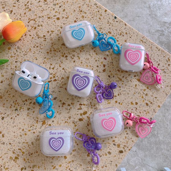 ddmygifts Striped Love Suitable for Pro1-2-3 Generation Bluetooth Wireless Earphone Cover Soft Case Minimally Creative A