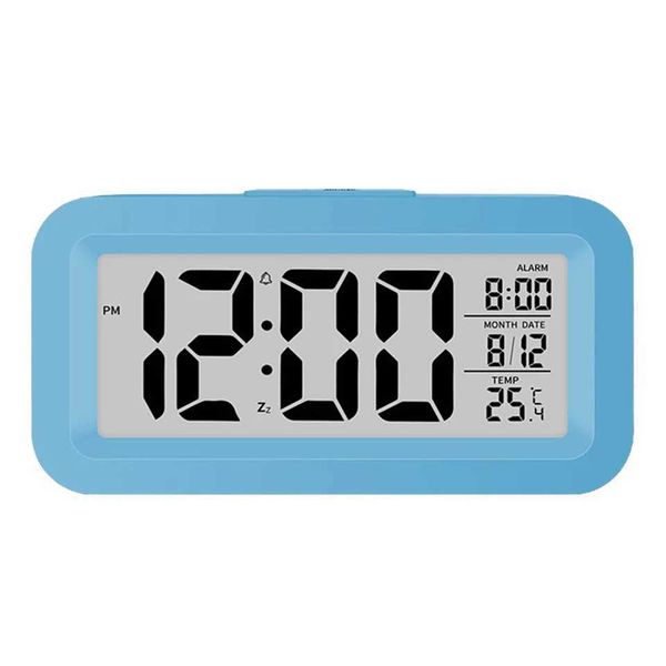 Digital LCD Alarm Clock with Temperature Detection Large Screen Display Gradual Alarm Sound For Desk Travel Office Decor Y240904