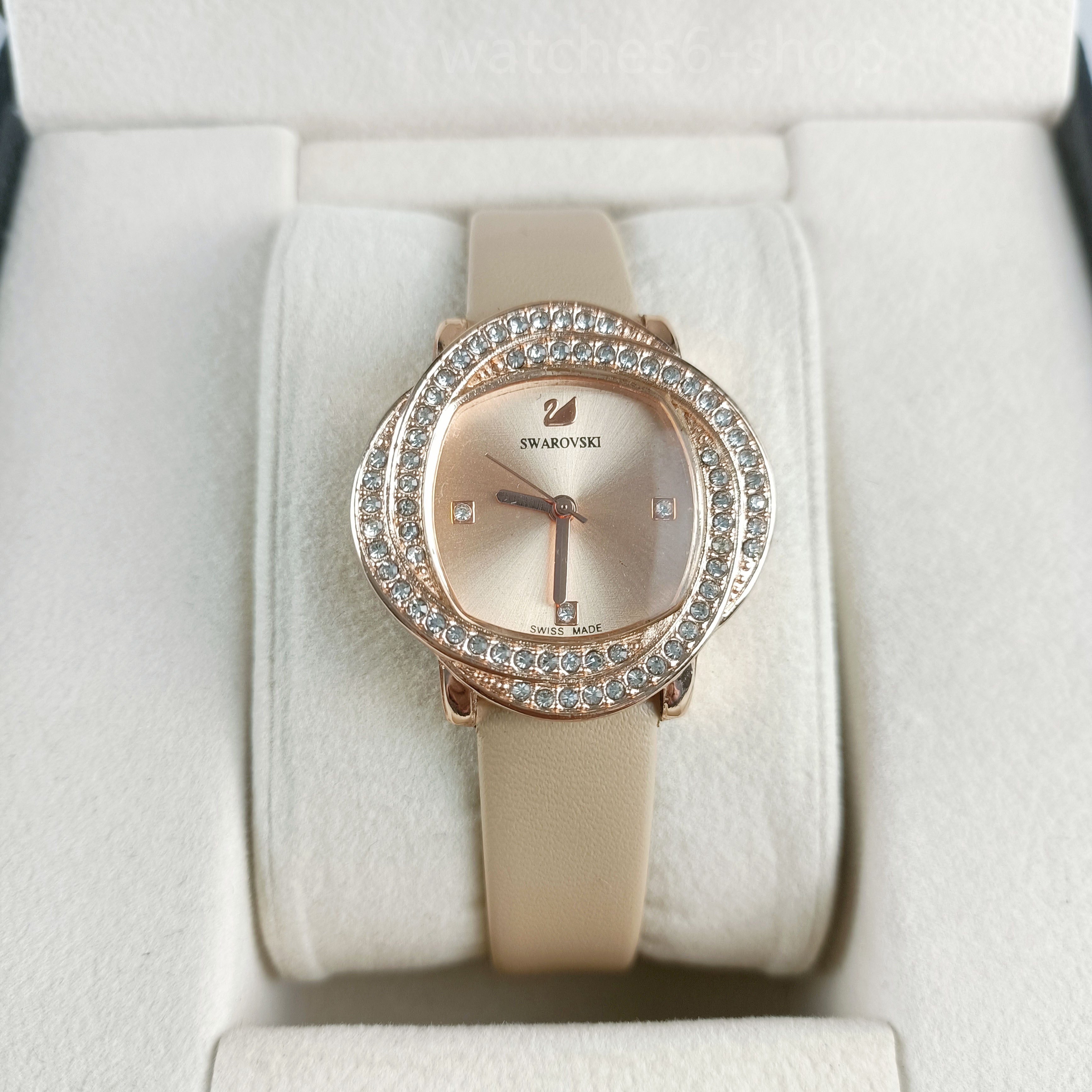 luxury Designer Ladies leather belt diamond fashion faceted watch barrel-shaped belt watch trendy big roman numeral ladies watch