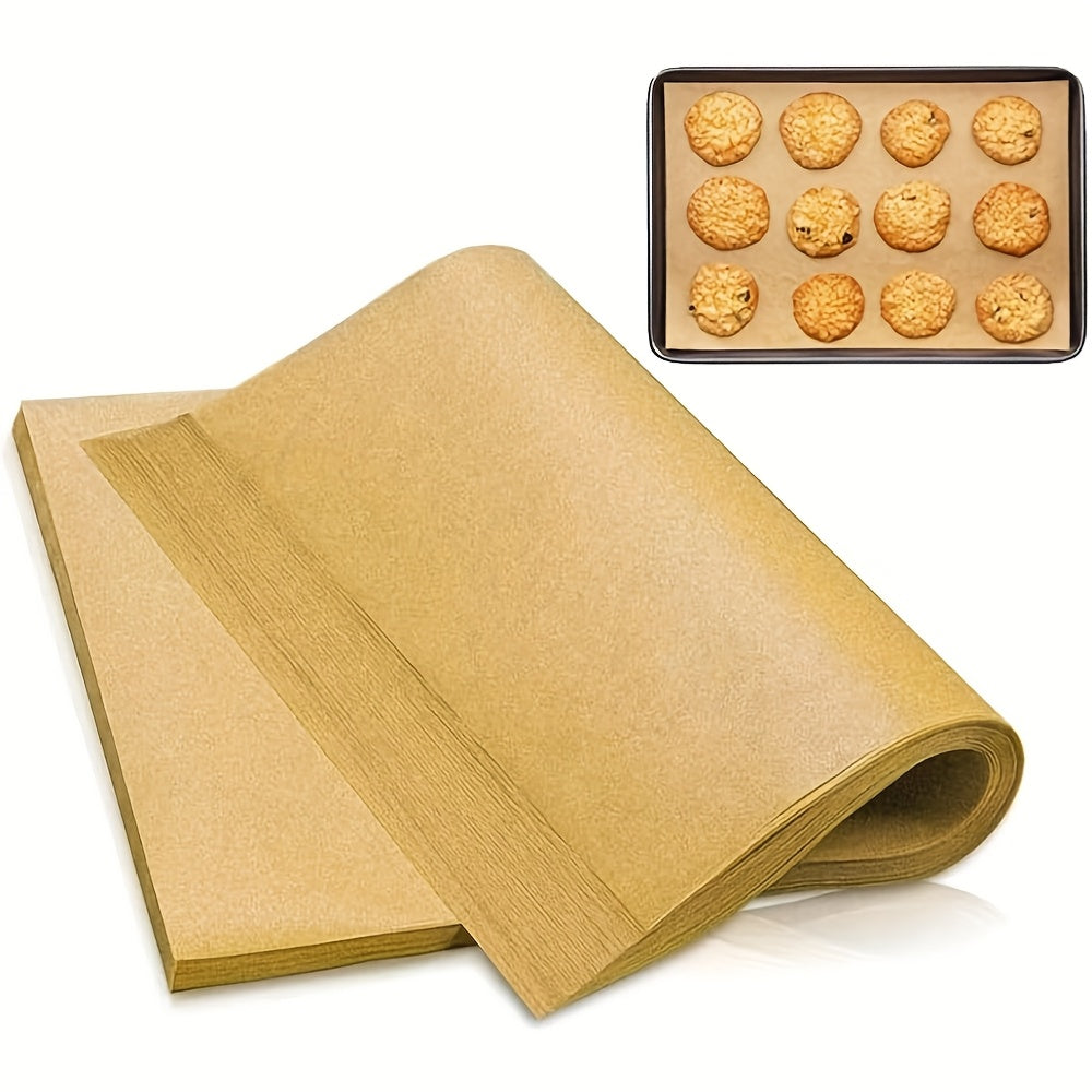 TEMU 50-100-200pcs Unbleached Parchment Paper Baking Sheets, 9x13 Inches Precut Baking Parchment, Baking Grilling Air Fryer Steaming Bread Cup Cake