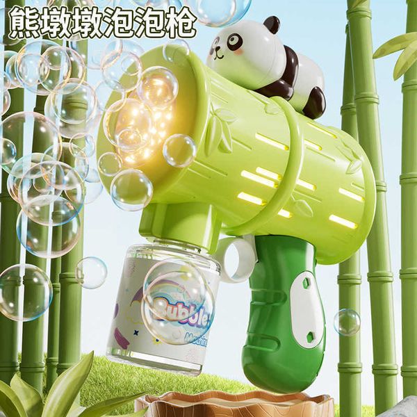 Sand Play Water Fun Xiong Dwen Bubble Gun Panda Bubble Machine Cartoon Bubble Toy Handheld Bubble Machine Childrens Outdoor Bubble Toy z2502
