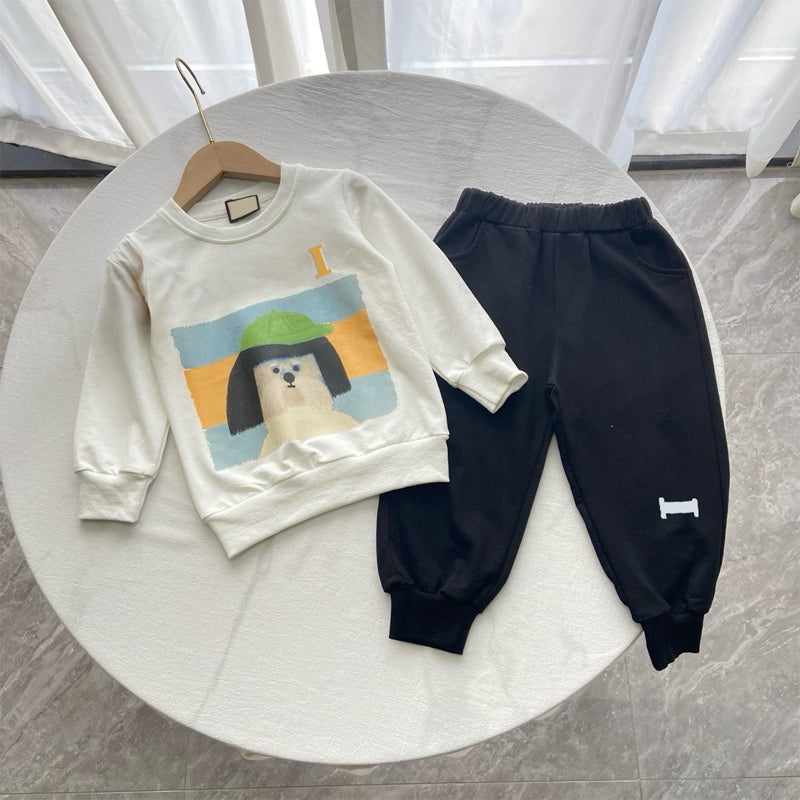 Designer kids clothes autumn winter sets Boys anminals girl baby girls kid shirts pants infants children Set Multi Style