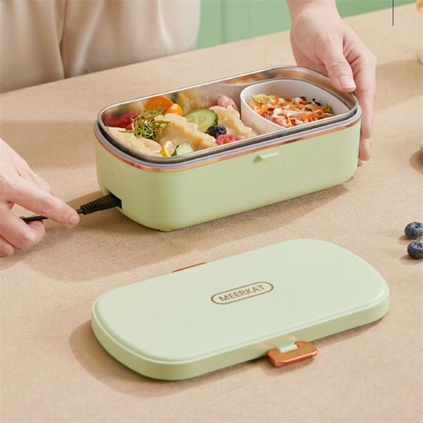 Office Thermal Lunch Boxes Portable Electric Lunch Boxes Water Free Heating Bento Box Stainless Steel Food Warmer 250106