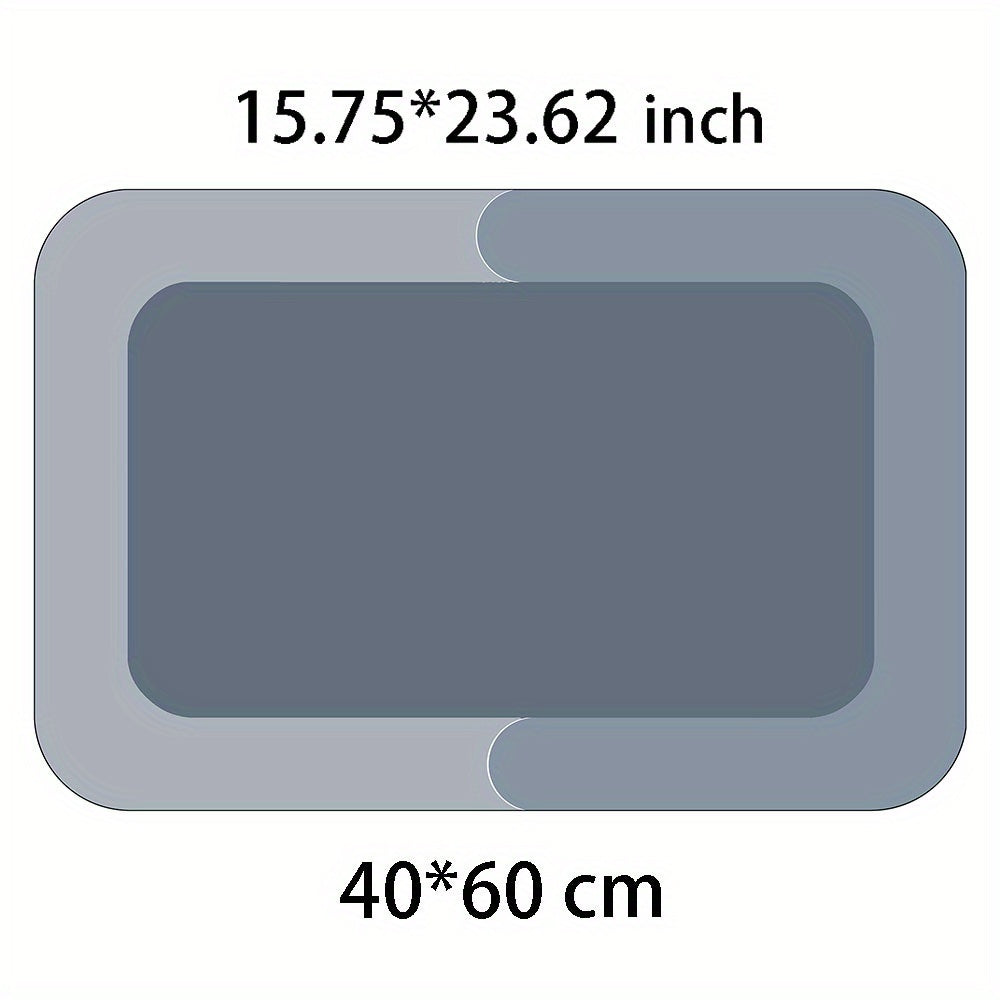 TEMU [absorbent Bath Mat] Super Absorbent Diatomite Bath Mat | Quick Dry, Non-slip And Water-absorbing Floor Mat, Soft And Comfortable Bathroom Mat -