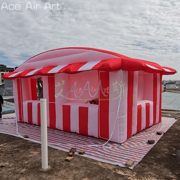 wholesale Inflatable Ticket Booth Double Window Concession Stand Giant Tent For Zoo Or Other Events