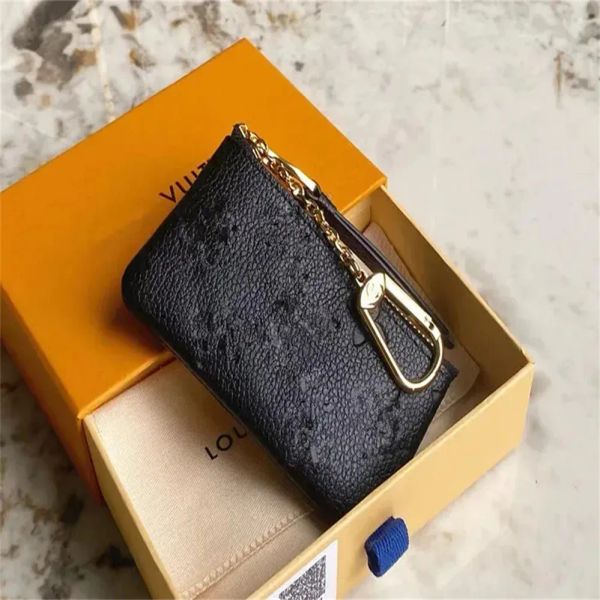 Top quality With Dust Bags box Womens Men women KEY POUCH POCHETTE CLES Designers Fashion handbag Women Mens Credit Card Holder Coin Purse s