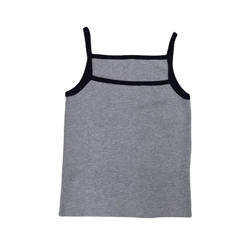 Women&#039;s Contrast - Color Patchwork Slim Fit Camisole, Knitted Camisole. Ideal as Inner Wear or Outerwear, Perfect for Daily Casual Wear -1707