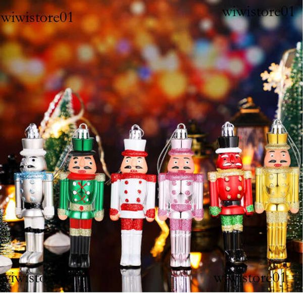 12.8Cm Christmas Soldier Private Pendant Painted Nutcracker Decoration Christmas Clearance Sale Deco Christmas Novelty 2024 22F