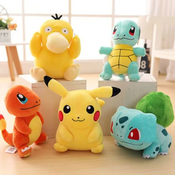 Factory wholesale 25cm 8 styles Bikachu plush toys anime elf dolls favorite gifts for children