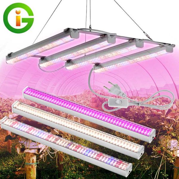 AC100-265V LED Grow Light Full Specturm Sunlike LED Plant Light Bar With Timer For Indoor Flowers Plants Seedlings Growing Lamp Y240816