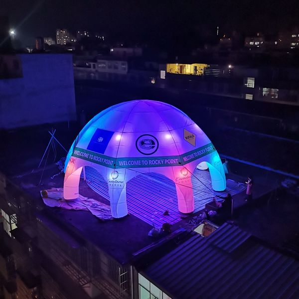 Colorful Outdoor Inflatable Tent-Dome House Tent Party Marquee With Led Lights For Sale Advertising-Party With Many Doors