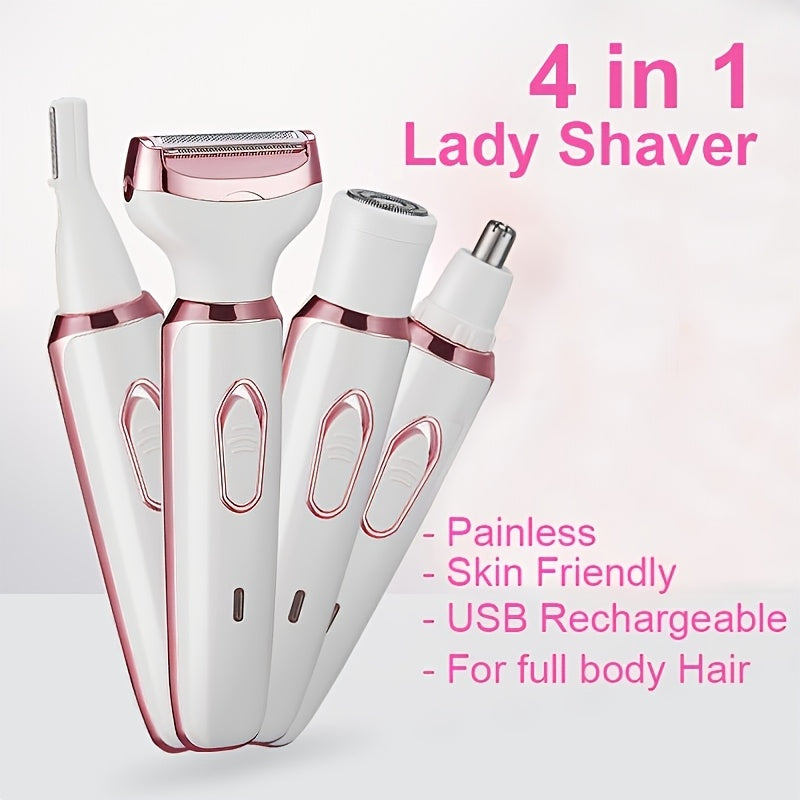 TEMU Hair Removal Tool Electric Razor, Women's Shaver Wireless Razor Suitable For Face, Legs, And Underarms, Portable Bikini Trimmer Use, Mini Usb
