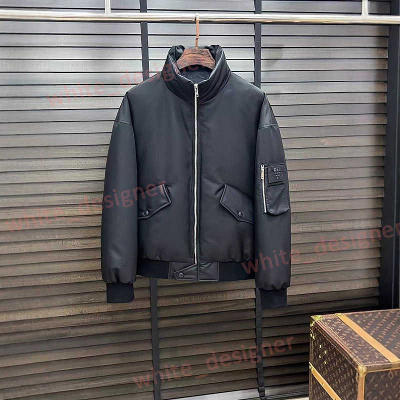 Designer Men&#039;s Down Parkas High-End Autumn Winter New Sleeve Zipper Pocket Design White Duck Down Men&#039;s Warm Stand Collar Down Jacket down