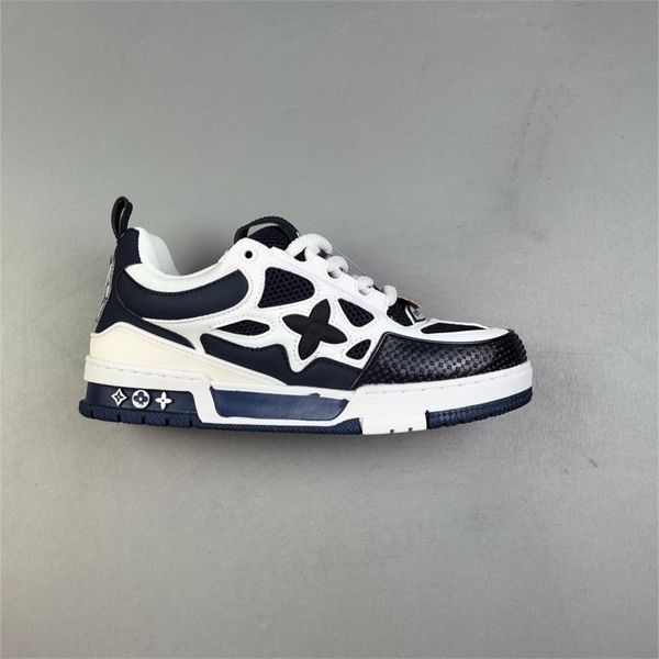 2024 Hot fashion printing casual skate shoes designer Embossed sneakers mens women low cut platform classic black white grey trainers 40-45