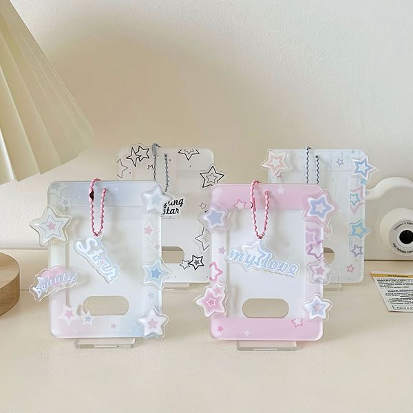 INS Y2K Kpop Photocard Holder Star Series Photo Frame 3inch Kpop Idols Card Holder Stand Holder Card Sleeve Photo Display Stand