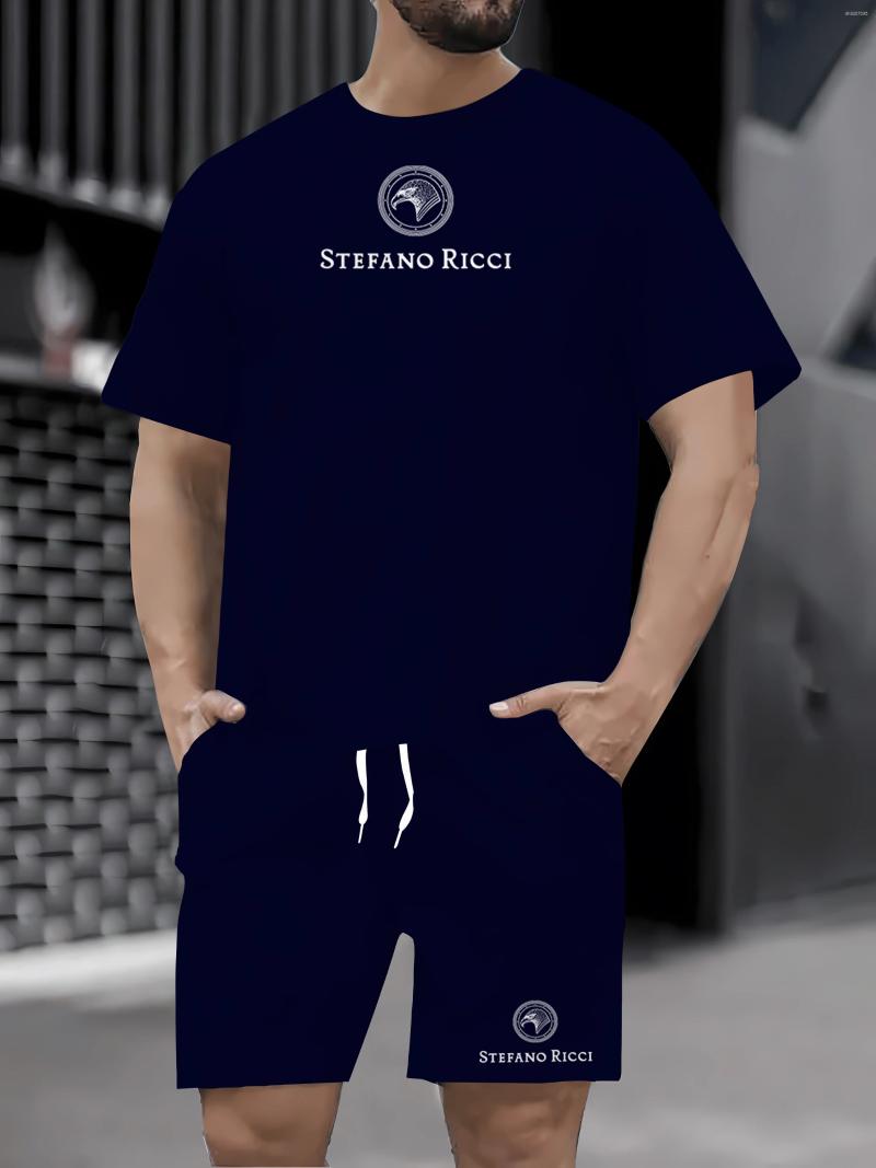 Men&#039;s Tracksuits 2025 Summer Fashion Shorts Sportswear Youth Vitality Student T-shirt Set