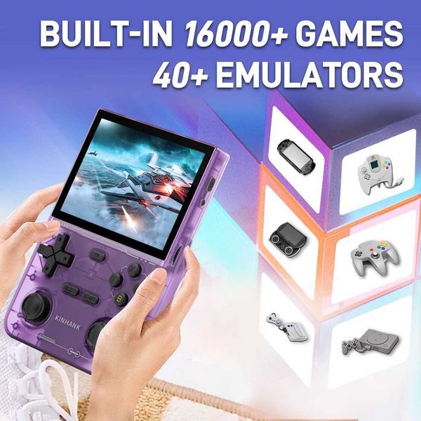 Retro handheld game console with 500 nit 3.5-inch Ips screen video game 40 emulator M241210