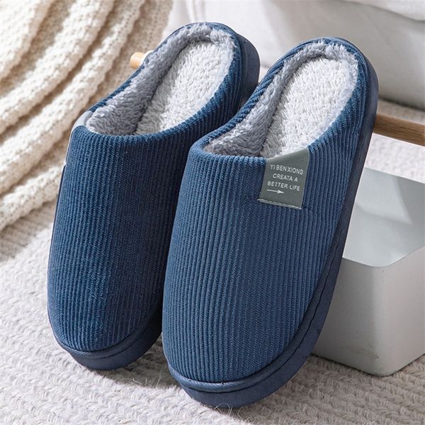 Winter Warm Fur Slippers Men House Non Slip Soft Shoes Comfortable Flat Heel Home Indoor Bedroom Fleece Plush 241227