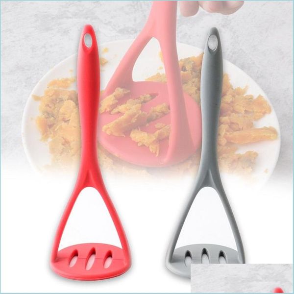 Fruit Vegetable Tools Sile Potato Crusher Egg Pressed Mud Masher Vegetable Fruit Tools Kitchen Squeezer Gadget Drop Delivery Home Dh1Hy