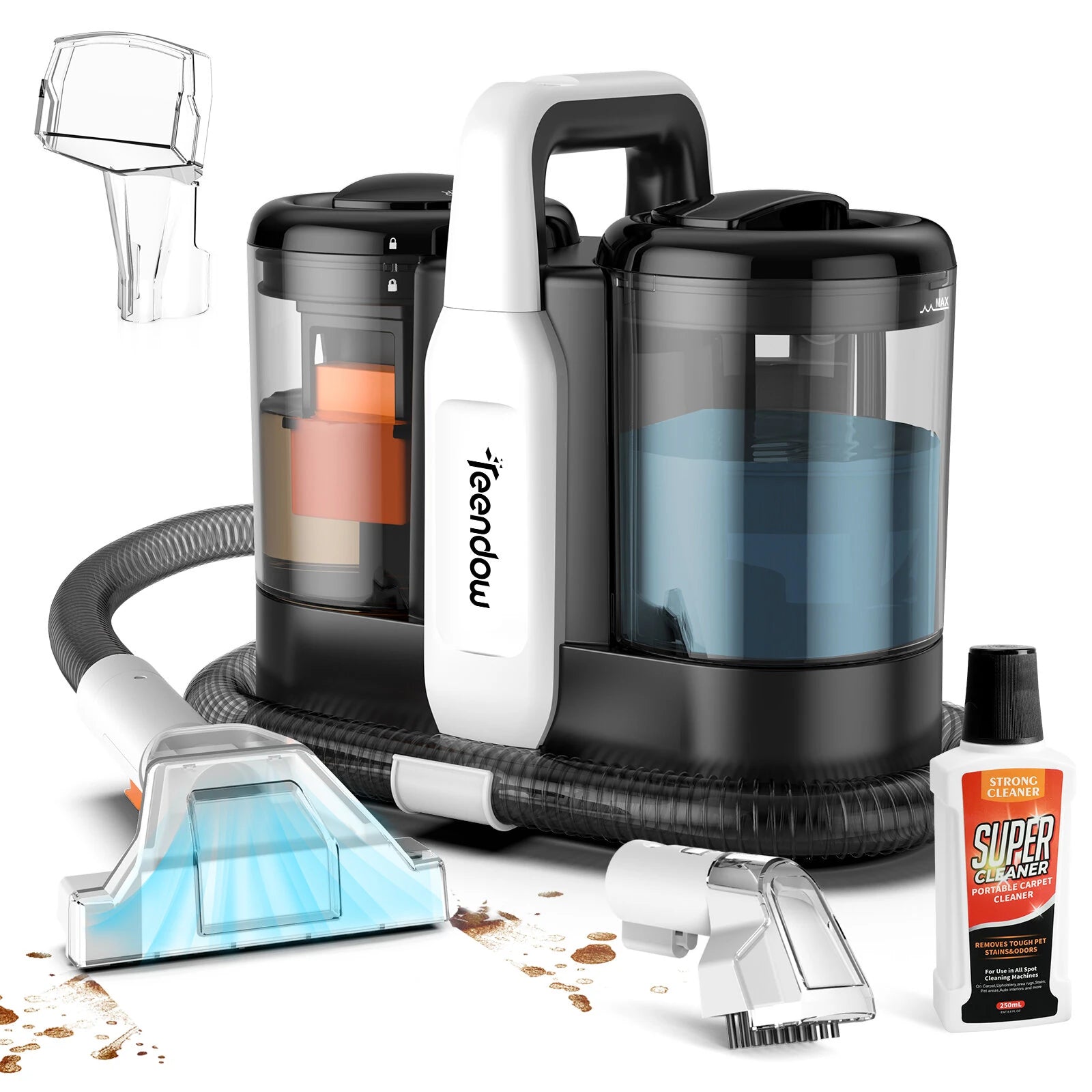 [EU Direct]Teendow C5 500W Portable Carpet Cleaner Vacuums 11kpa Spot Cleaner For Carpet And Sofa Pet Stain Remover with