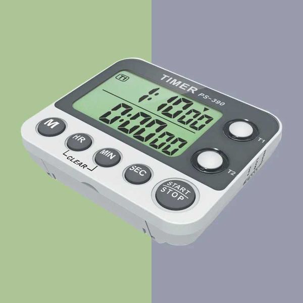 Luxury 1-100cm Timer Stopwatch Kitchen Cooking Timer Portable Digital Electronics 2-group Countdown Alarm Clock Reminder B240806