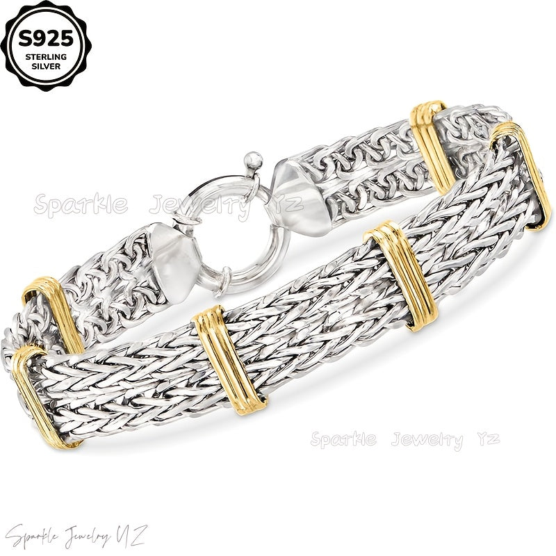 TEMU 925 Sterling Silver Wheat Chain Bracelets, High-quality Designer Products, High-quality Jewelry For Women, Women's Bracelets, Anniversary
