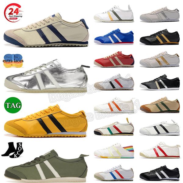 high quality 2024 tennis tiger classic running shoes outdoor sports black gold white silver Birch Green Red Yellow cream mens womens runner