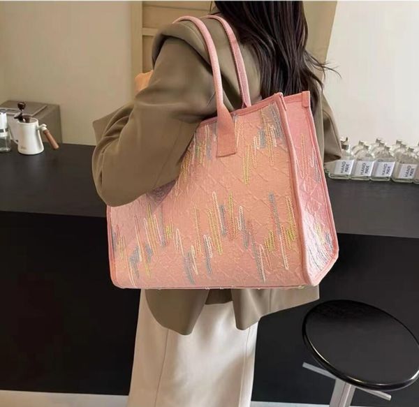 Luxury Designer women Totes Bag Top Original Embroidery BOOK Handbag Shopping Bag Women&#039;s Classic Handle Laptop Large Capacity bags