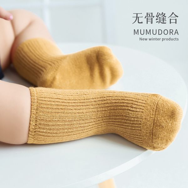 Baby socks, children&#039;s tube socks, boys and girls, newborns, spring and autumn styles, 0-5-year-old infants and toddlers multiple color