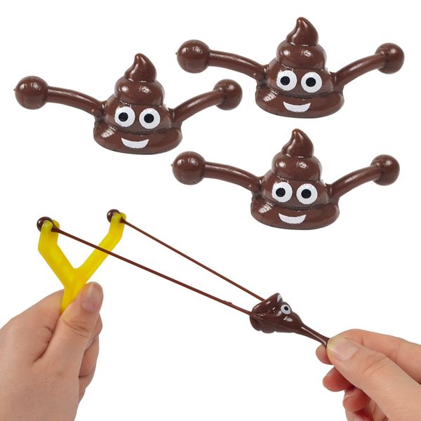 Funny Fake Poop Ejection Toys Games Kids Slingshot Poop Kits Antistress Catapult Adult Children Vent Novelty Prank Toy Stress Reliever 1254