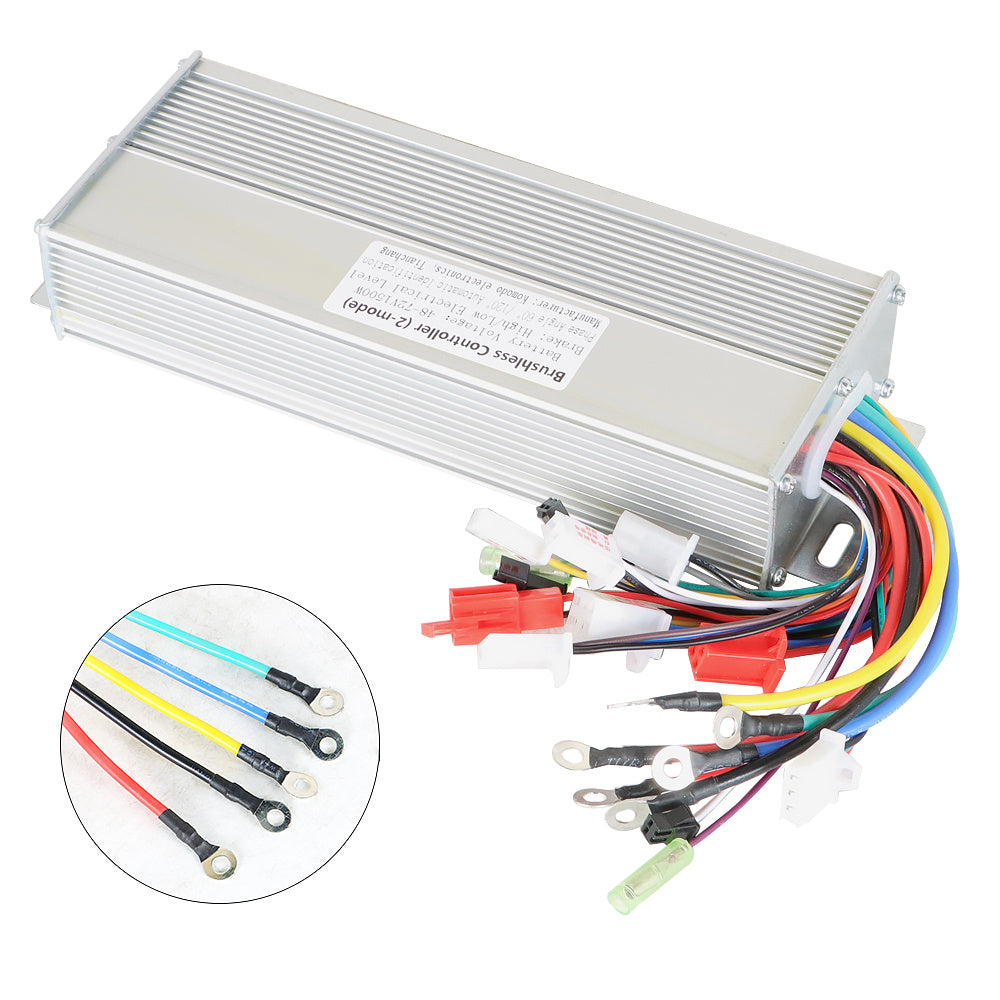 TEMU 48-72v Brushless Motor Speed Controller 1500w Scooter Controller Replacement For E-bike Scooter Motor Controller