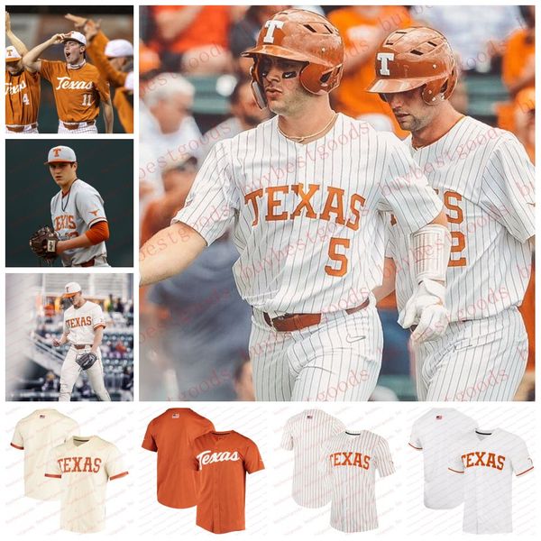 Stitched Texas Longhorns Baseball Jersey Custom 5 Ryan Reynolds 11 Duke Ellis Masen Hibbeler Zach Zubia Bryce Elder Blair Henley Coy Cobb Je