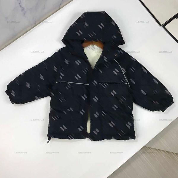 New baby designer jacket Windproof design kids clothes winter child Outerwear Size 90-150 Velvet lining Hooded toddler coat