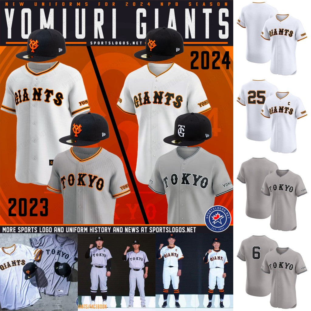Cuatom Yomiuri Giants 2024 90th Anniversary Jersey 55 Hideki Matsui 6 Hayato Sakamoto Tokyo 8 Sugiughi 19 Uehara Women-Youth High Quality Collection