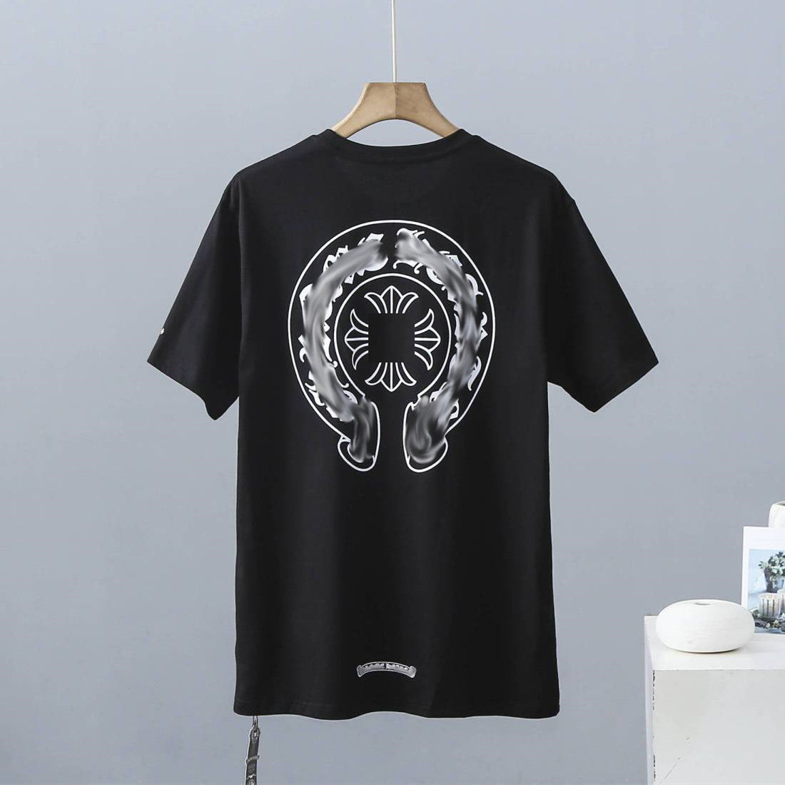 Brand Luxury Men&#039;s t Shirts Man T-shirt Summer Fashion Women Cross Sanskrit Tees Letter Designer Tshirts Boy Loose Round Neck Tops Shirt Horses